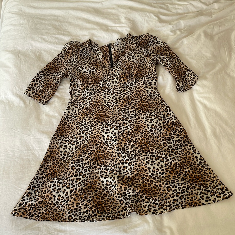 BARNEYS NEW YORK leopard crepe dress